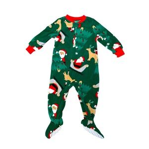 CARTERS footed pajamas holiday Christmas 12 months NWT